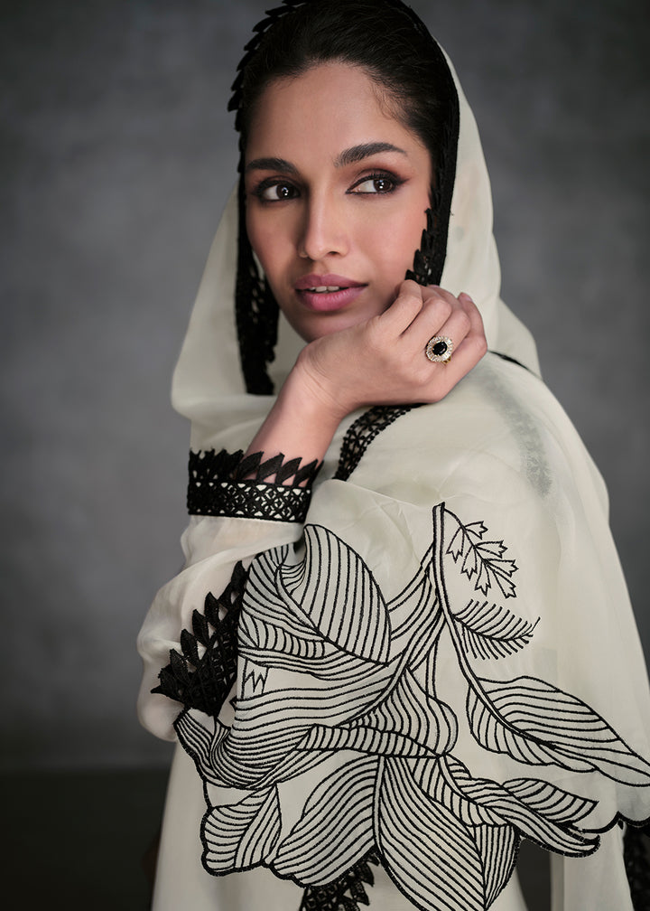 Readymade Elegant White Salwar Kameez