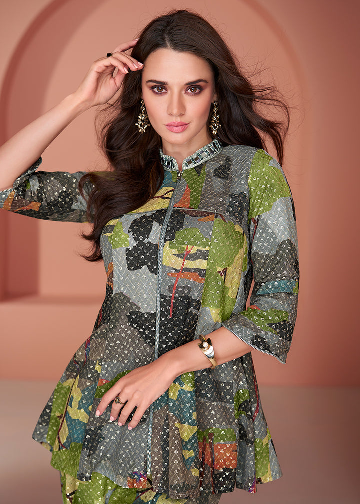 Readymade Exquisite Green Salwar Kameez