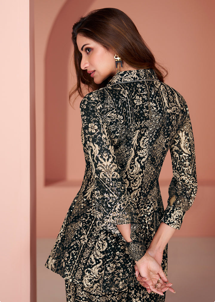 Readymade Elegant Black Salwar Kameez