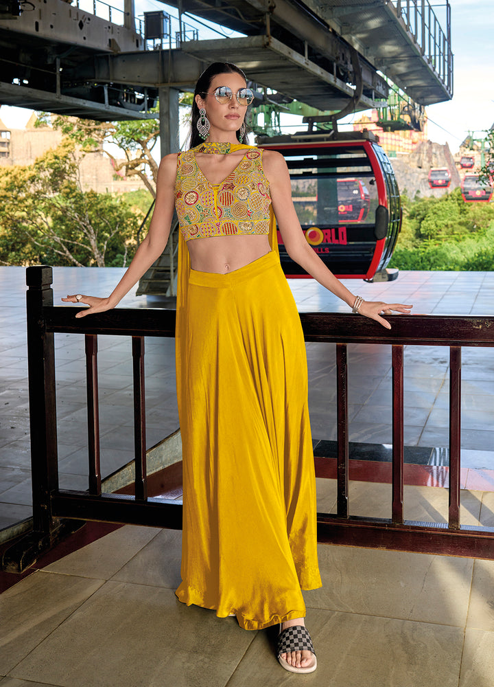 Readymade Sunlight Yellow Designer Salwar Kameez