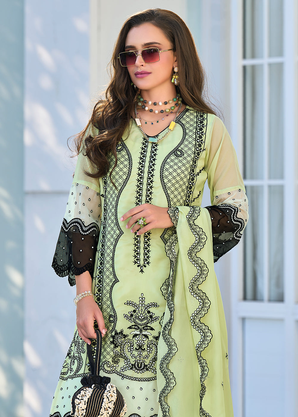 Readymade Stunning Mint Designer Salwar Kameez
