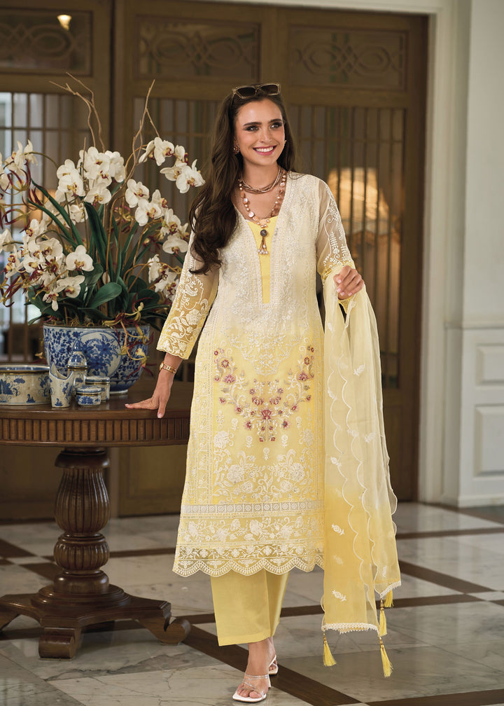 Readymade Elegant Light Yellow Designer Salwar Kameez