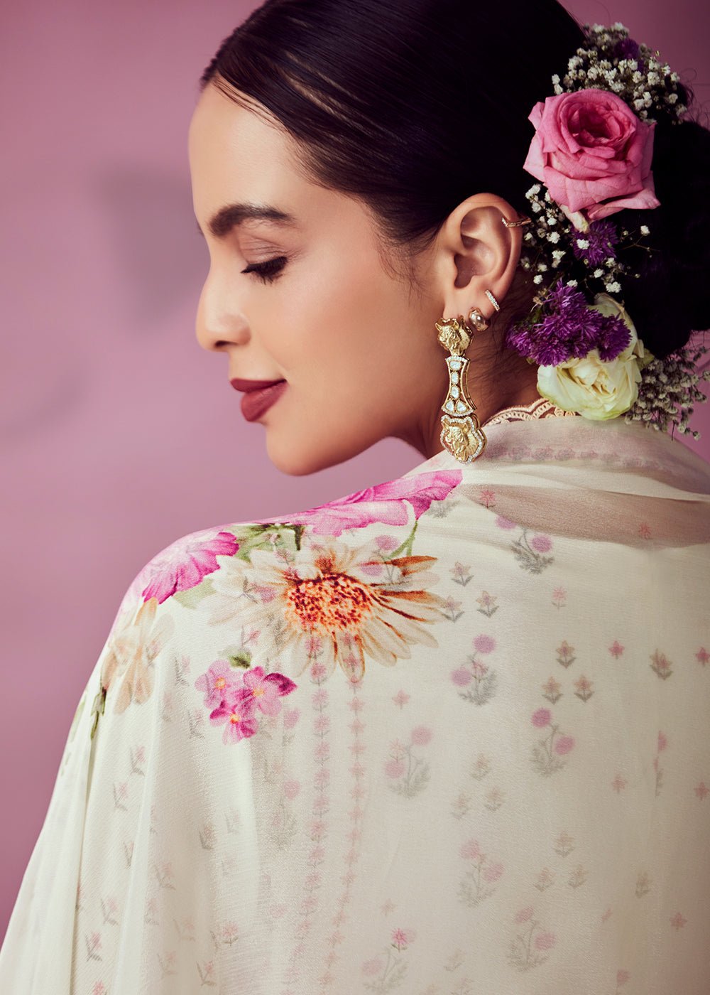 Readymade Designer White Salwar Kameez