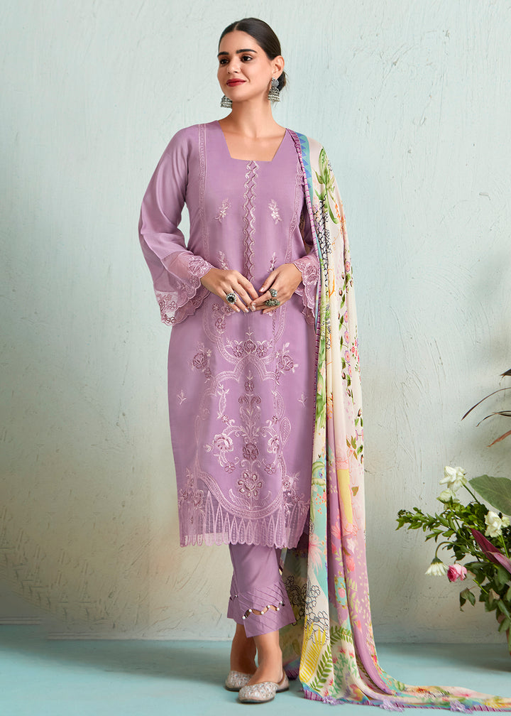 Readymade Elegant Purple Designer Salwar Kameez