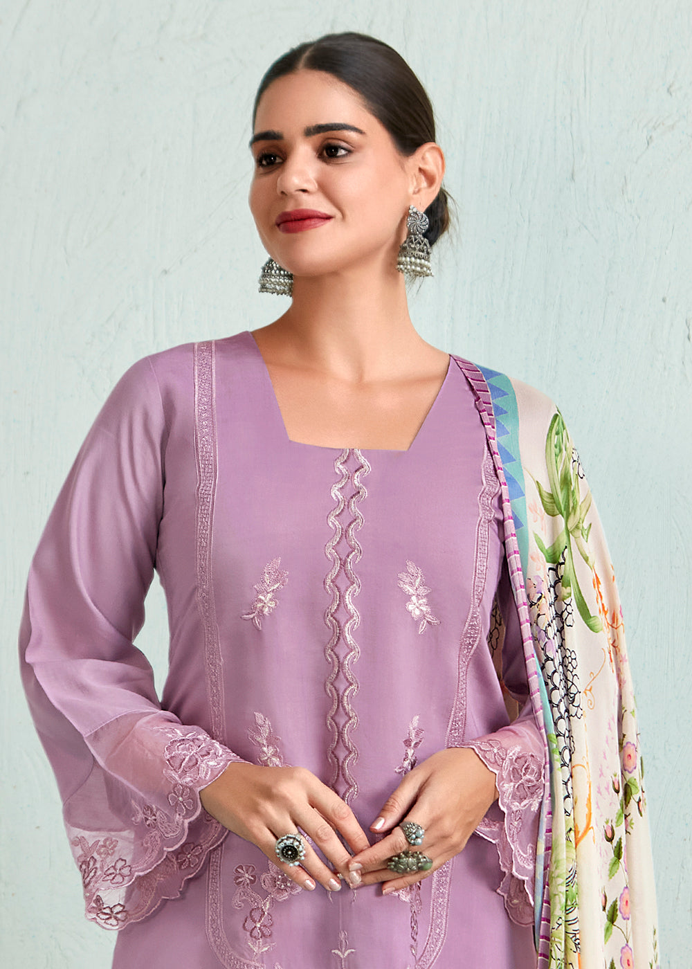 Readymade Elegant Purple Designer Salwar Kameez