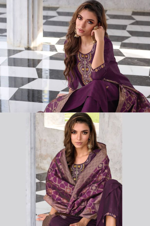 Designer Readymade Salwar Kameez in Wine