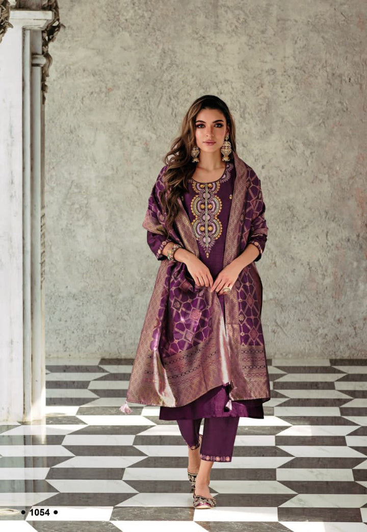 Designer Readymade Salwar Kameez in Wine