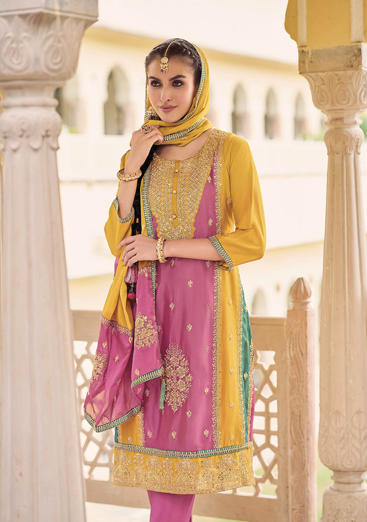 Readymade Pink Designer Salwar Kameez