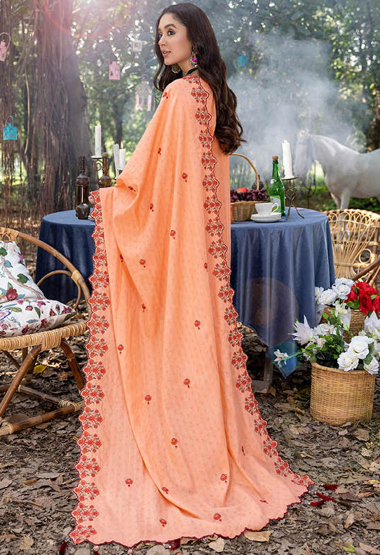 Orange Embroidered Pakistani Salwar Suit