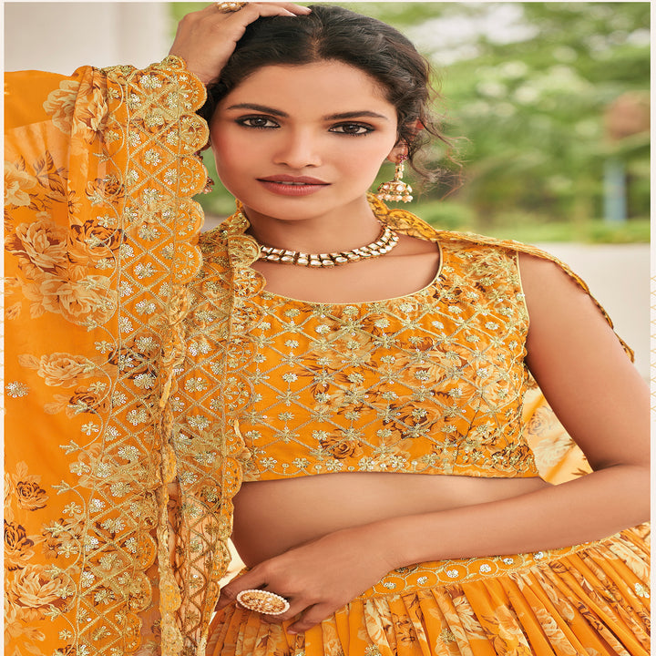 Radiant Yellow Designer Lehenga Choli Collection
