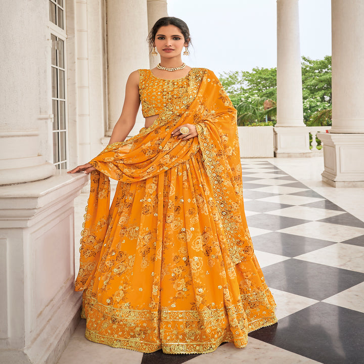 Radiant Yellow Designer Lehenga Choli Collection