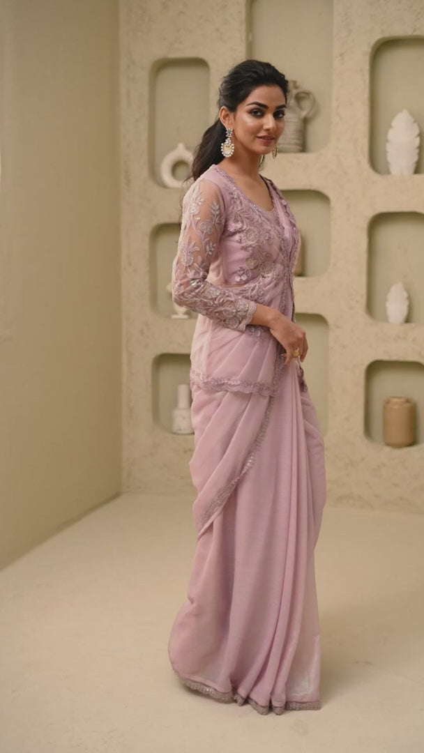Light Pink Indian Saree