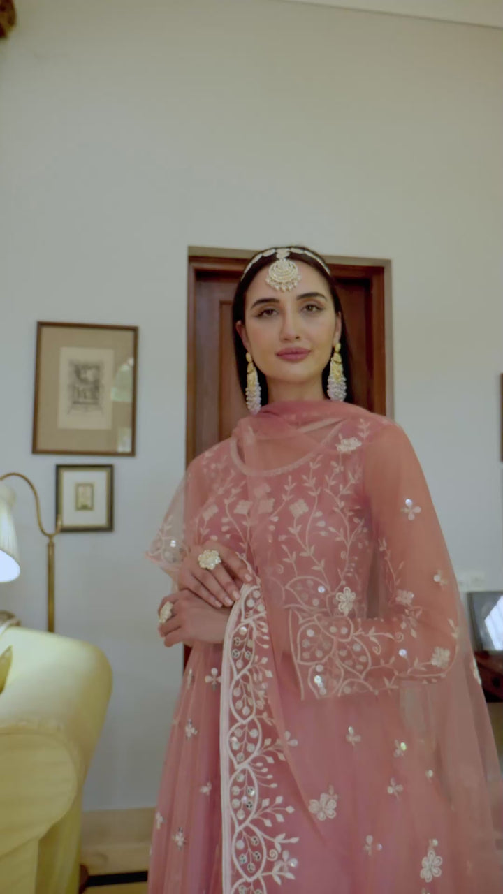 Elegant Light Pink Designer Gown