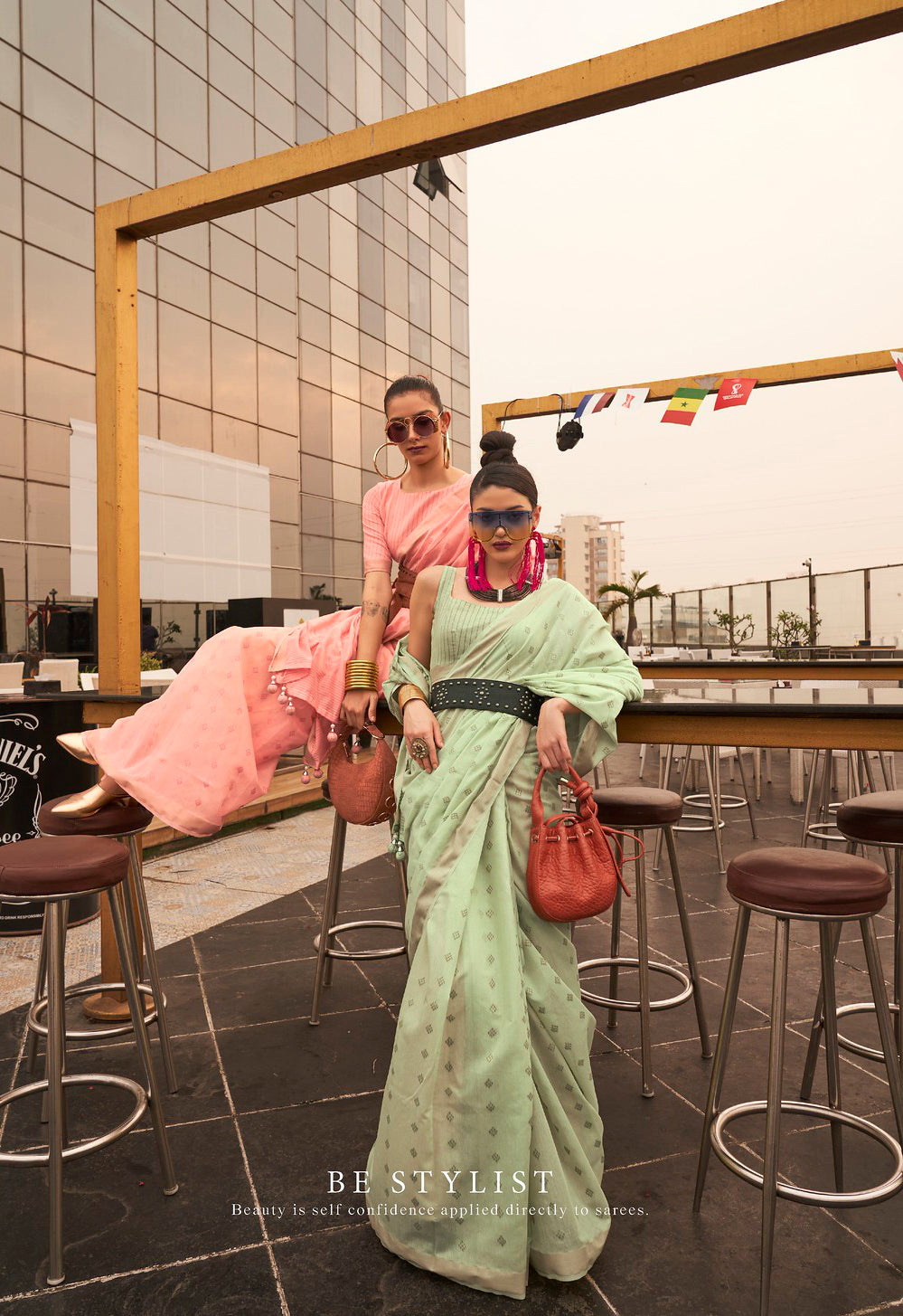 Exquisite Dark Pink Indian Viscose Designer Sarees