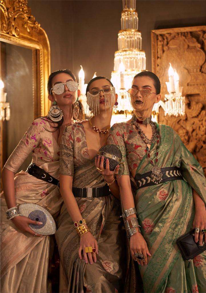 Enchanting Green Designer Silk Saree