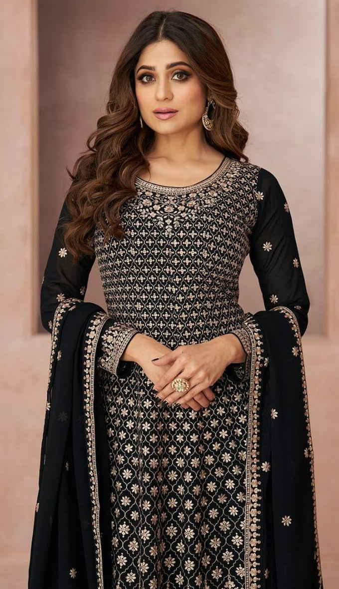 Readymade Timeless Black Charm Explore Palazzo Salwar Kameez