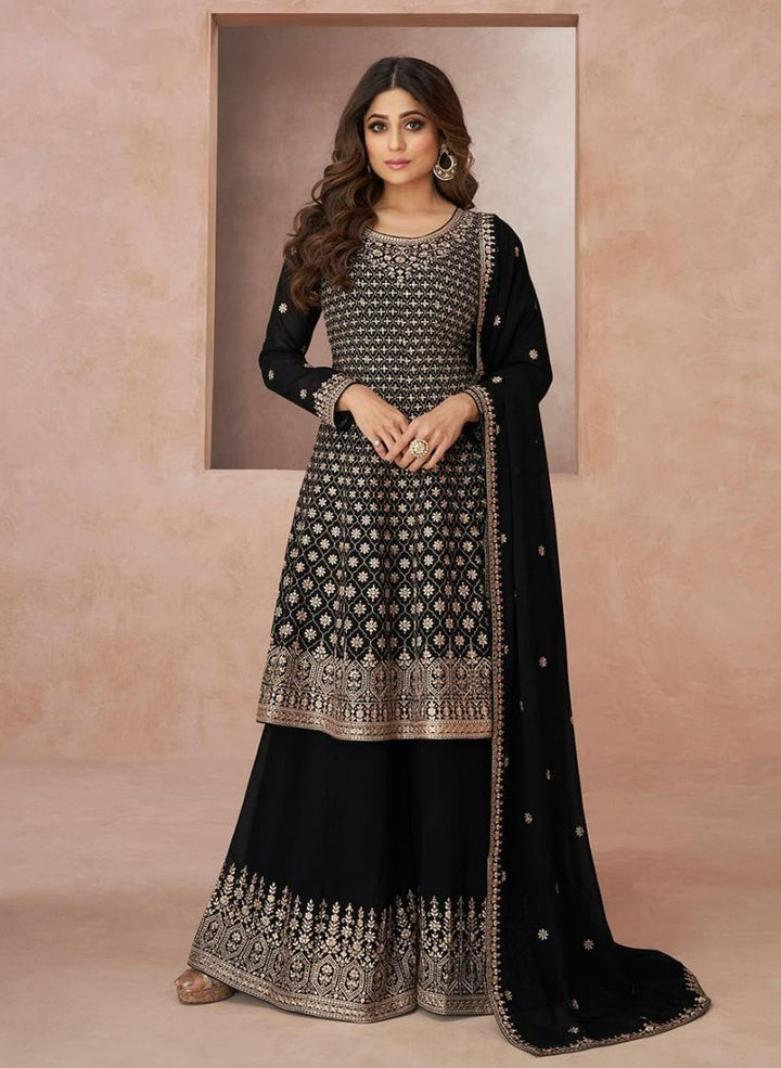Readymade Timeless Black Charm Explore Palazzo Salwar Kameez