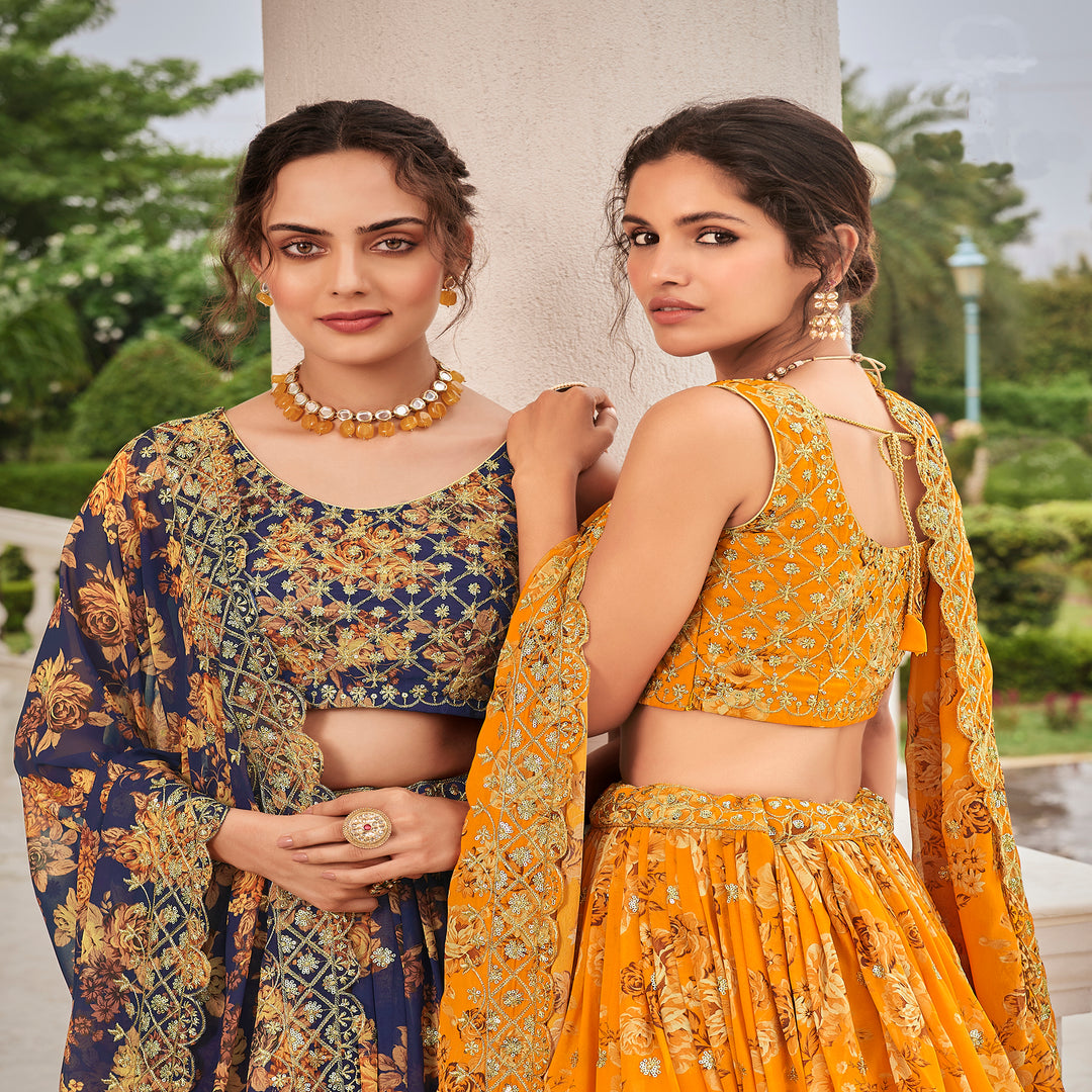 Radiant Yellow Designer Lehenga Choli Collection