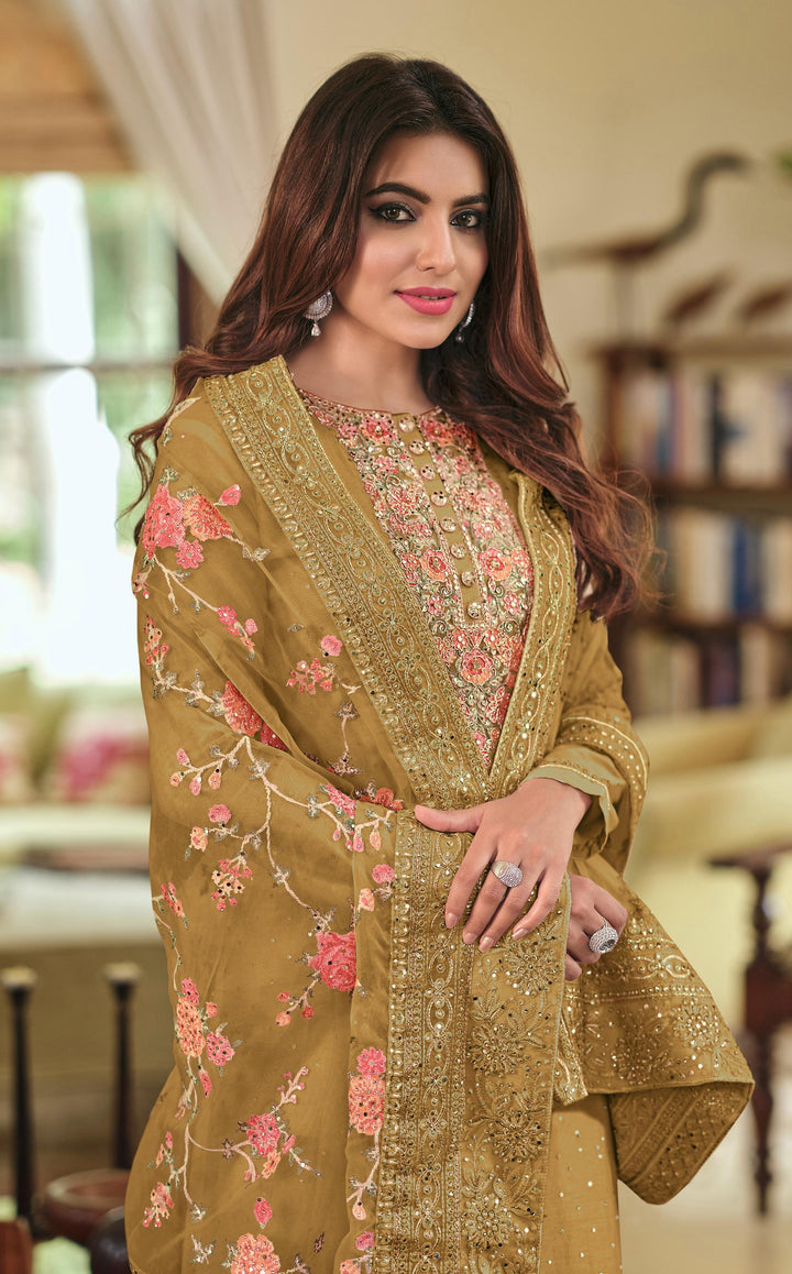 Readymade Radiant Golden Designer Salwar Kameez