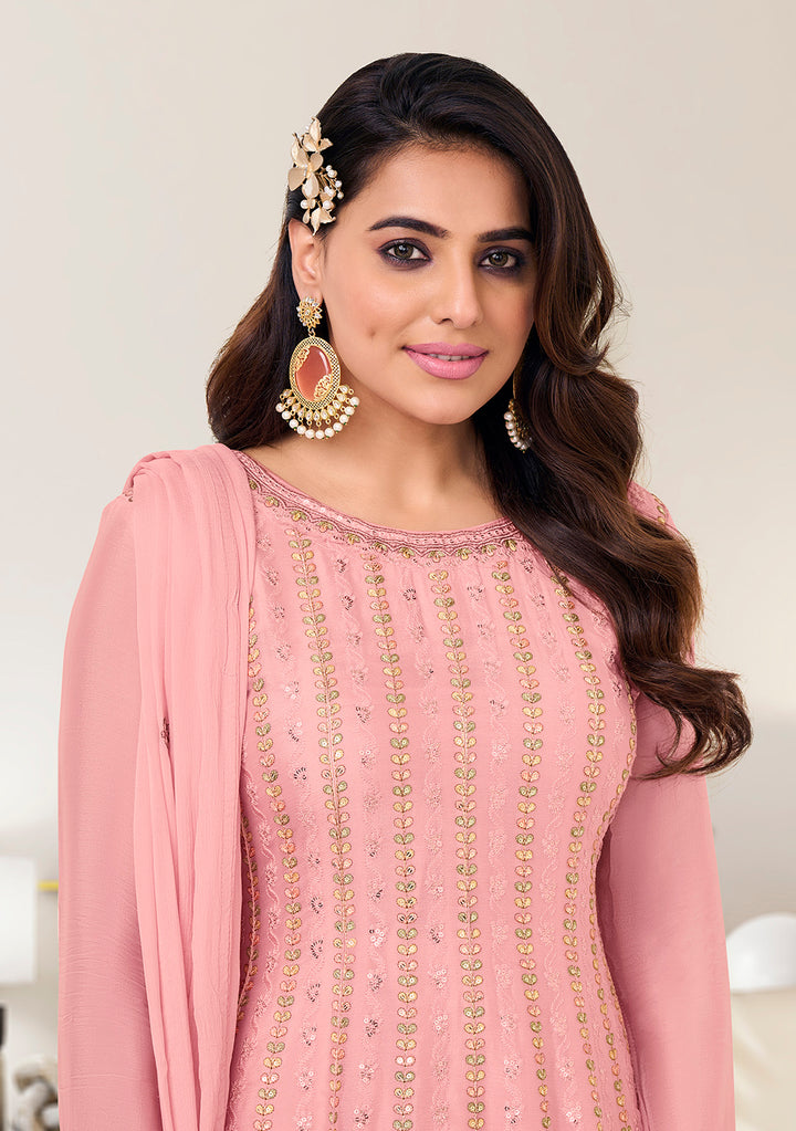 Readymade Elegant Pink Designer Salwar Kameez