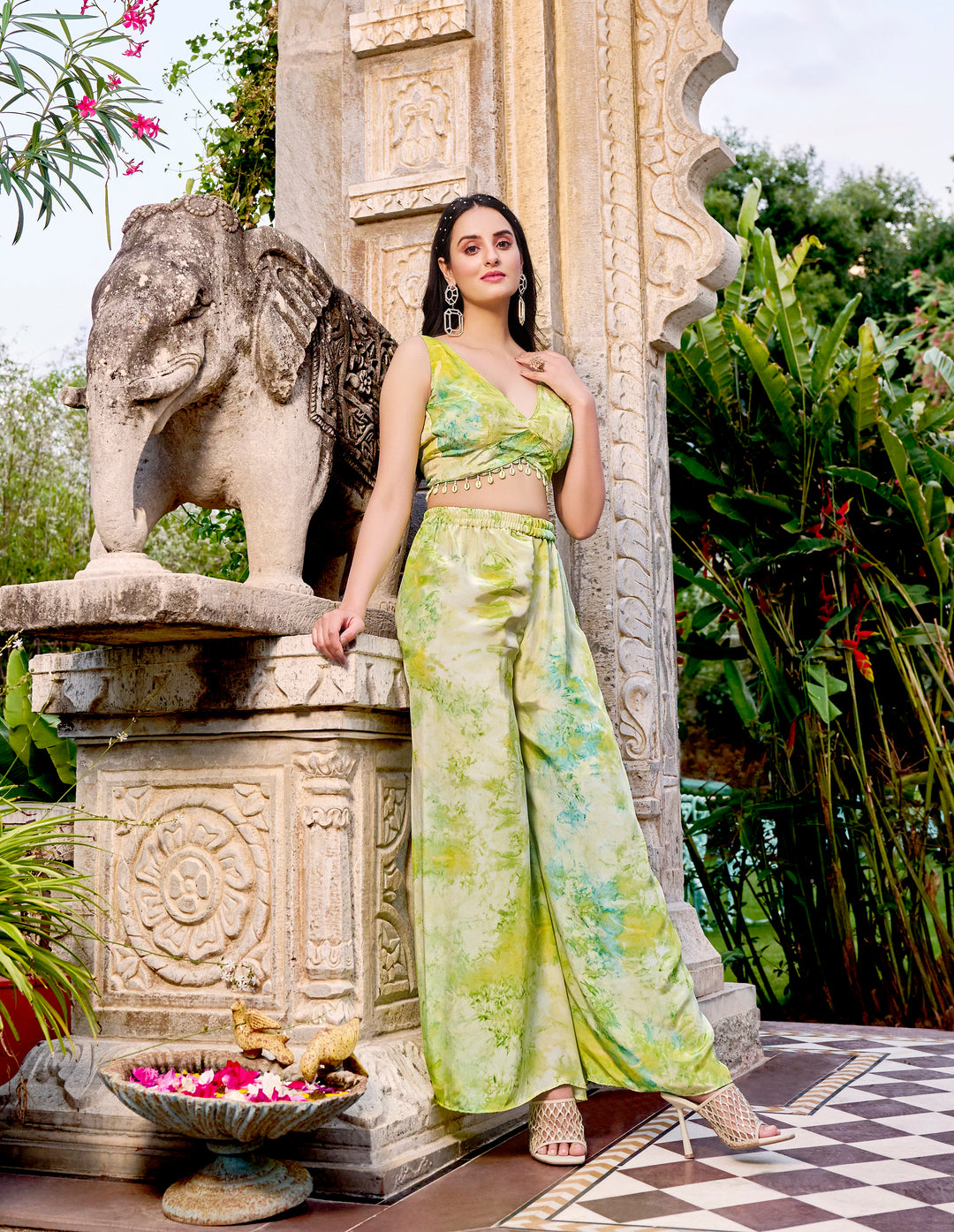 Stylish Light Green Silk Co-ord Set Salwar Suit