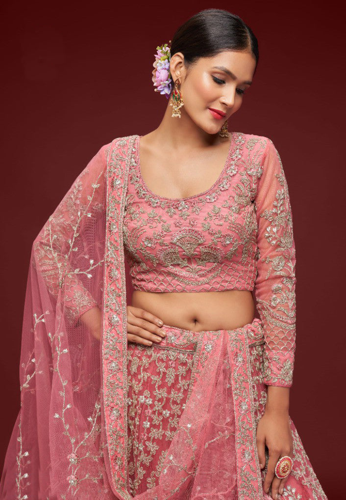 The Stunning Pink Bridal Lehenga Choli