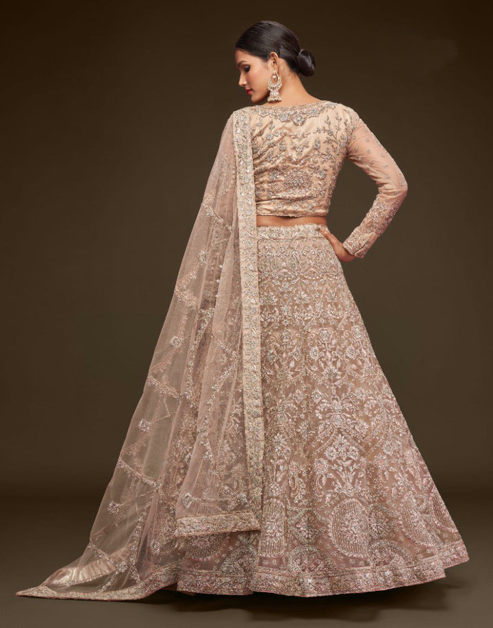 Sophisticated Beige Bridal Lehenga Choli