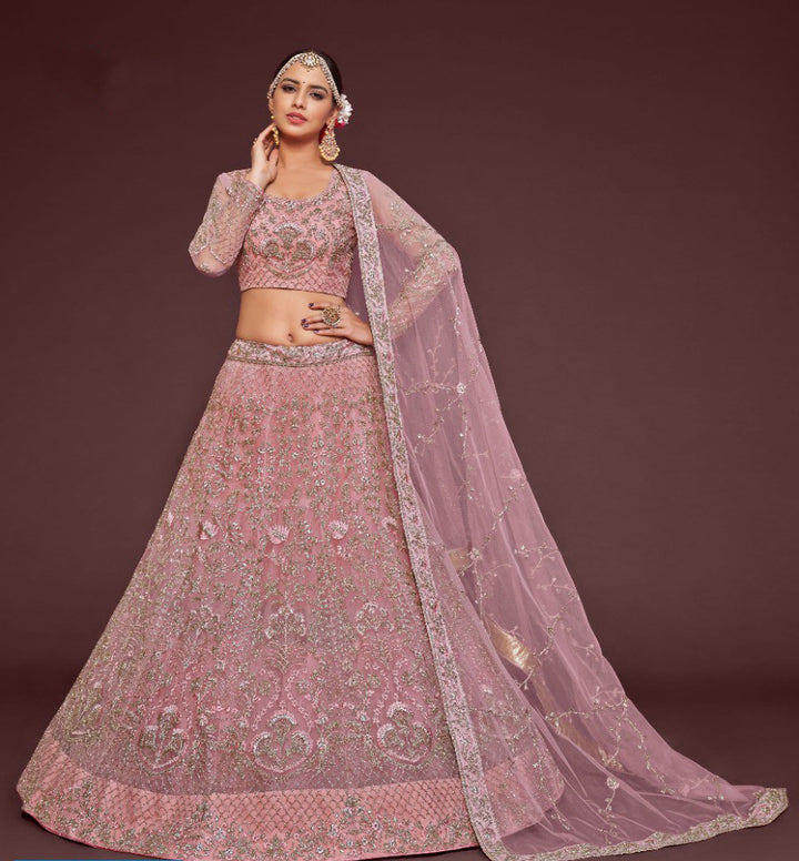 Radiant Pink Bridal Lehenga Choli