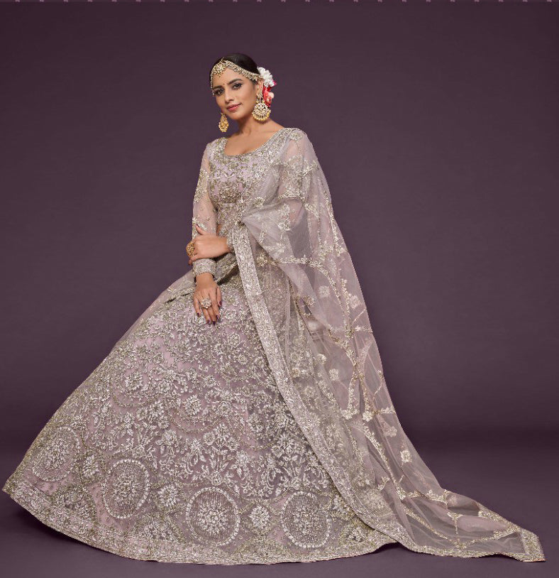 Exquisite Plum Bridal Lehenga Choli