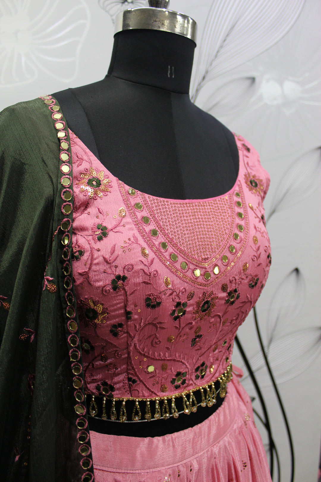 Stunning Pink Partywear Lehenga Choli