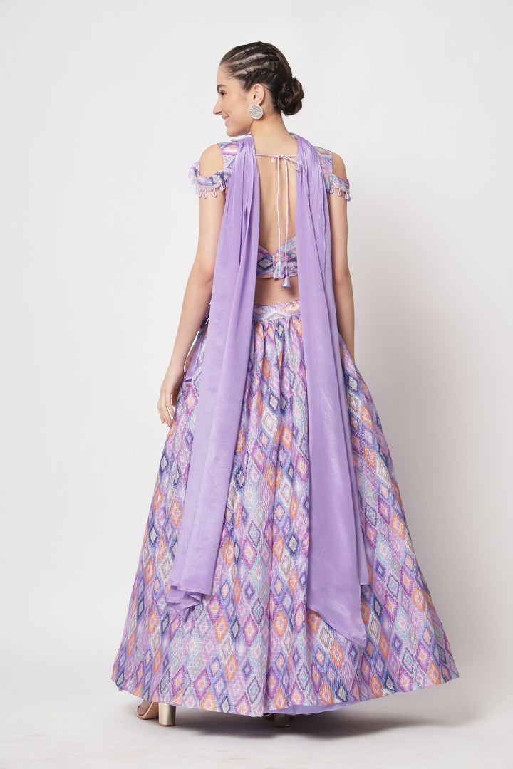 Enchanting Light Purple Partywear Lehenga Choli