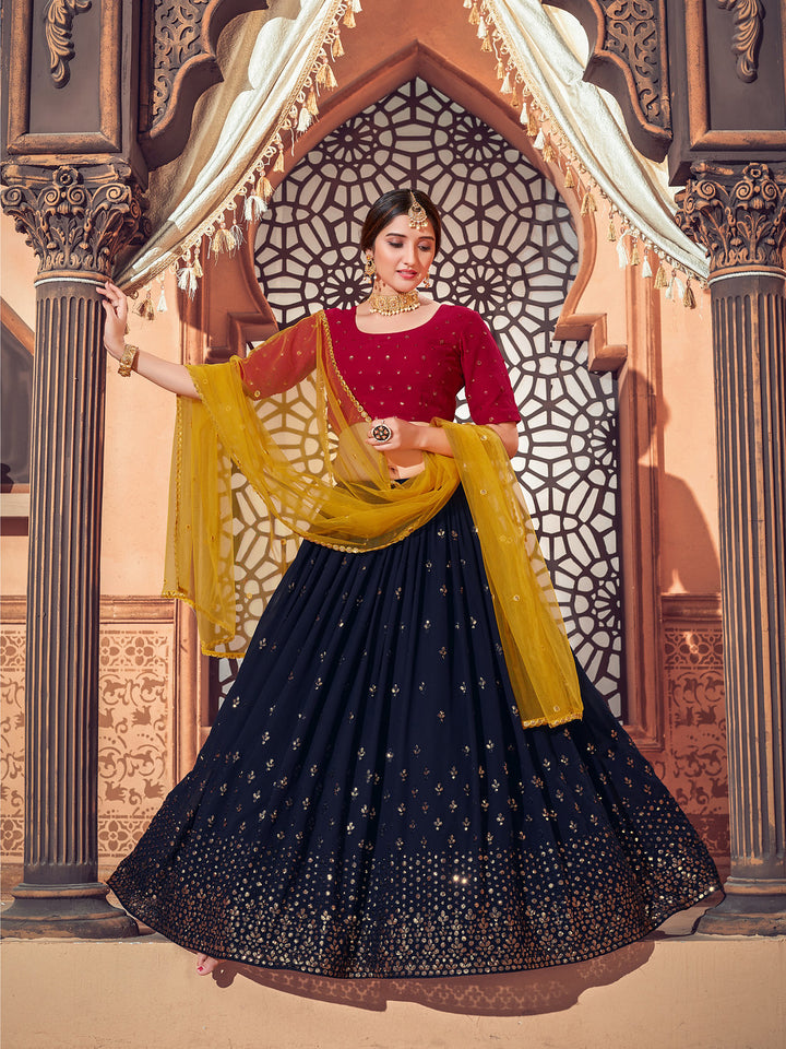 Exquisite Black Lehnga Choli