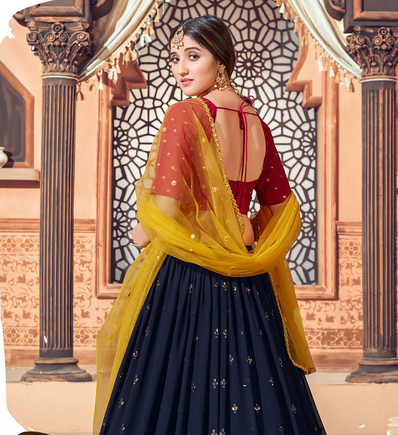 Exquisite Black Lehnga Choli