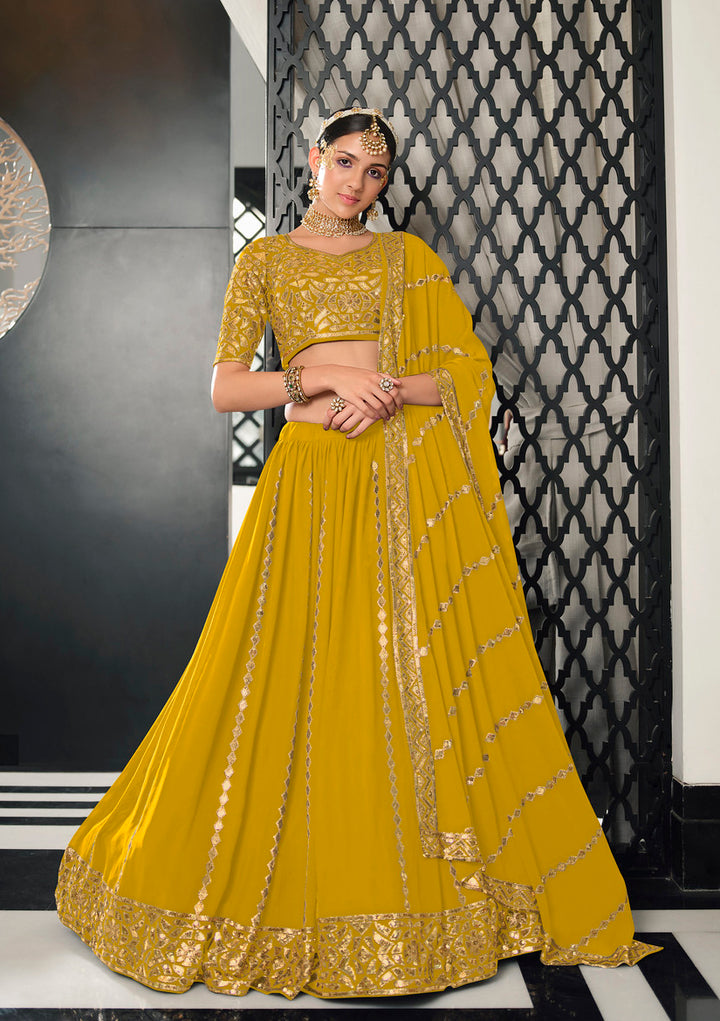 Indian Lehenga Choli in Yellow