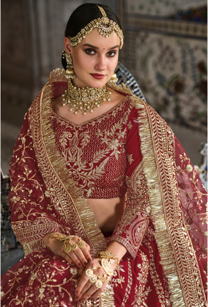 Stunning Red Bridalwear Wedding Lehenga Choli