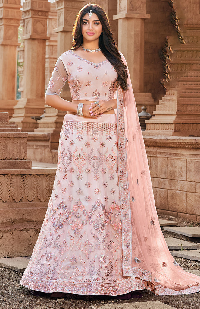 Elegant Light Pink Lehenga Choli