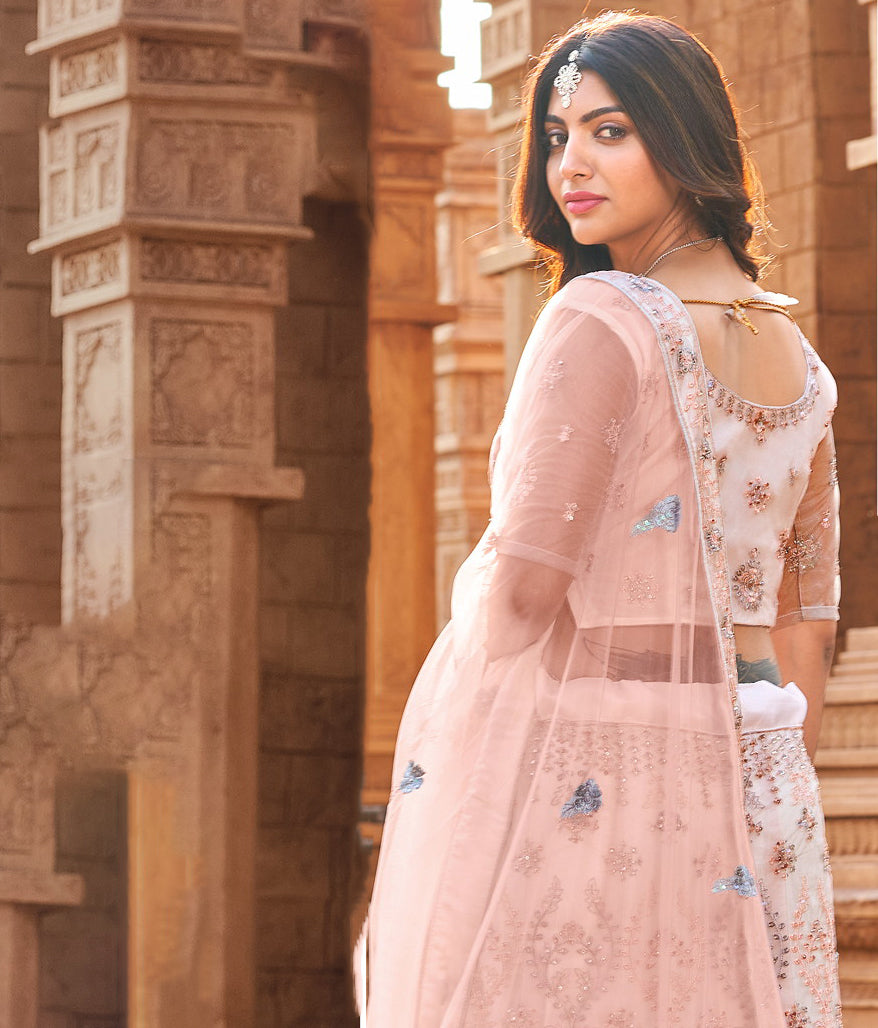 Elegant Light Pink Lehenga Choli