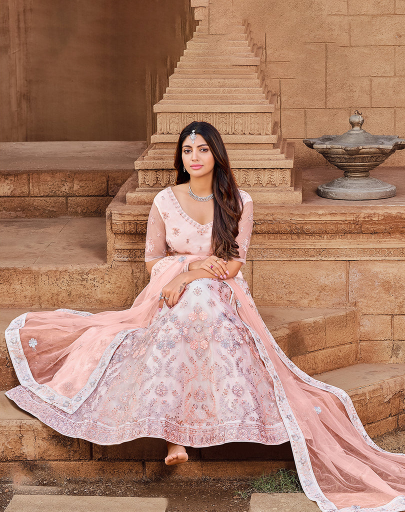 Elegant Light Pink Lehenga Choli