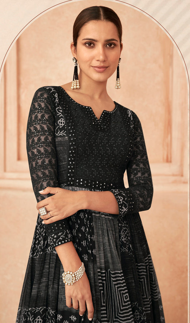 Timeless Black Designer Anarkali