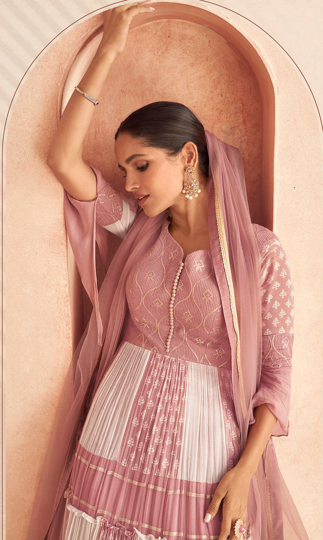 Graceful Light Pink Designer Anarkali