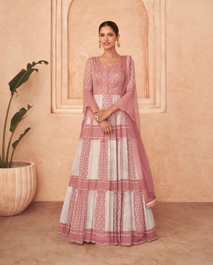 Graceful Light Pink Designer Anarkali