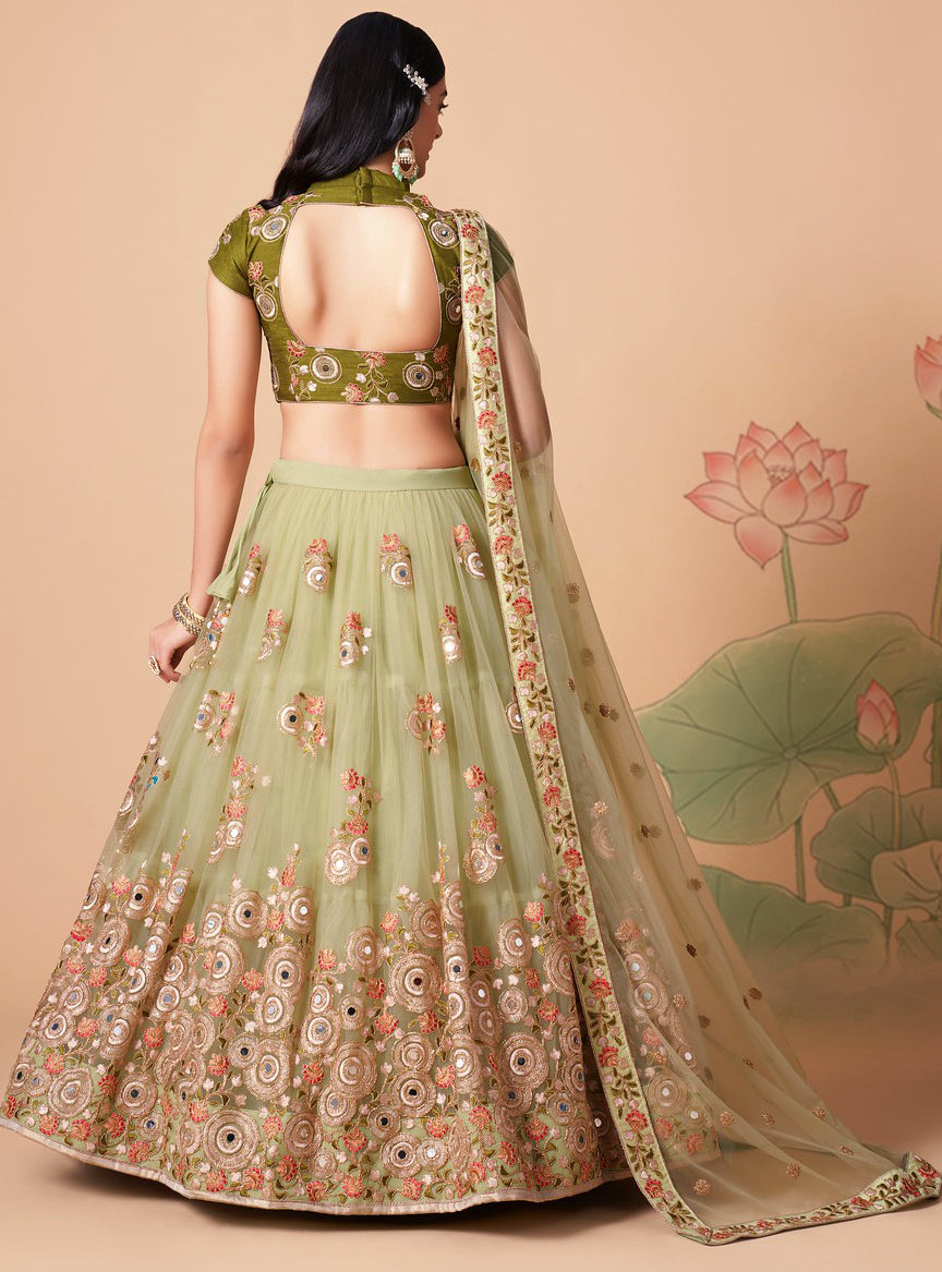 Light Green Designer Lehenga Choli