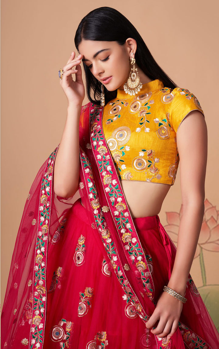 Red Designer Lehenga Choli