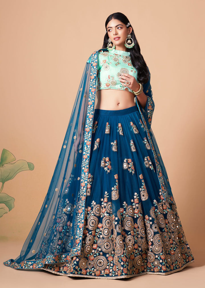 Navy Blue Designer Lehenga Choli