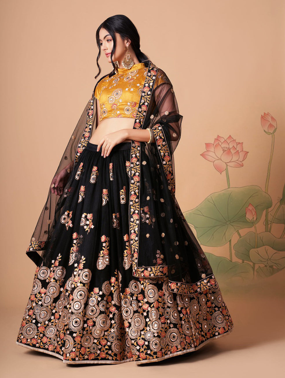 Black Designer Lehenga Choli