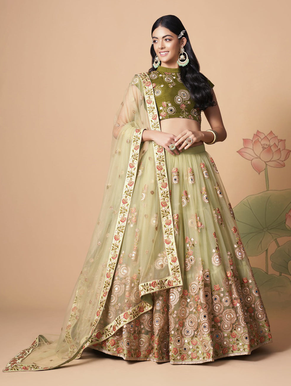 Light Green Designer Lehenga Choli