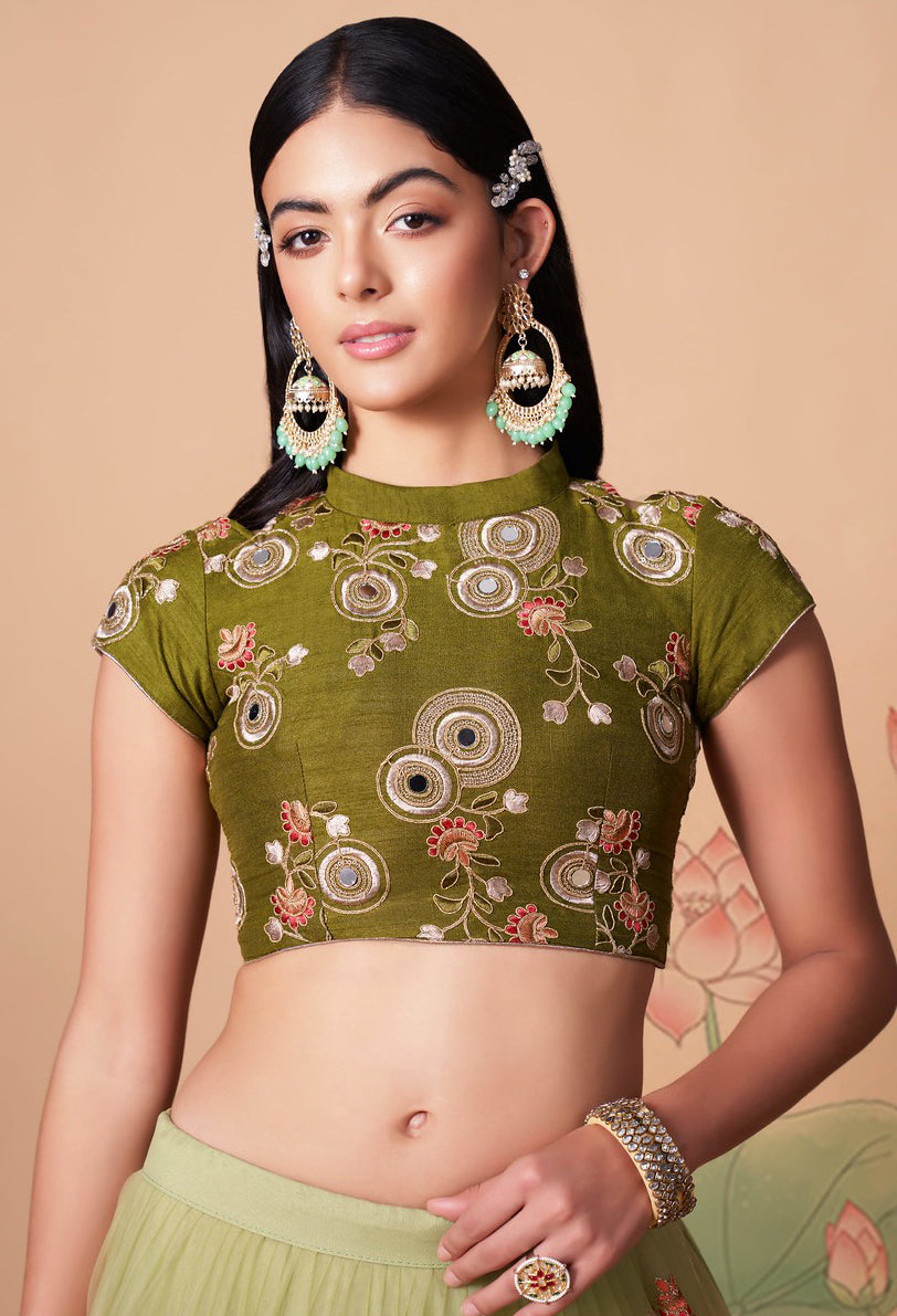 Light Green Designer Lehenga Choli