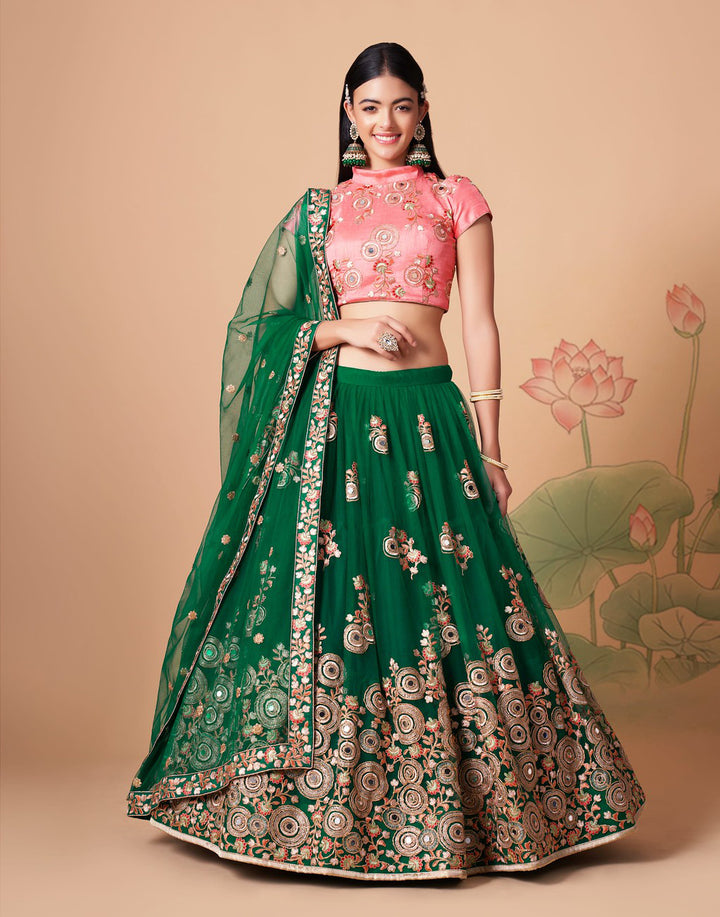 Green Designer Lehenga Choli