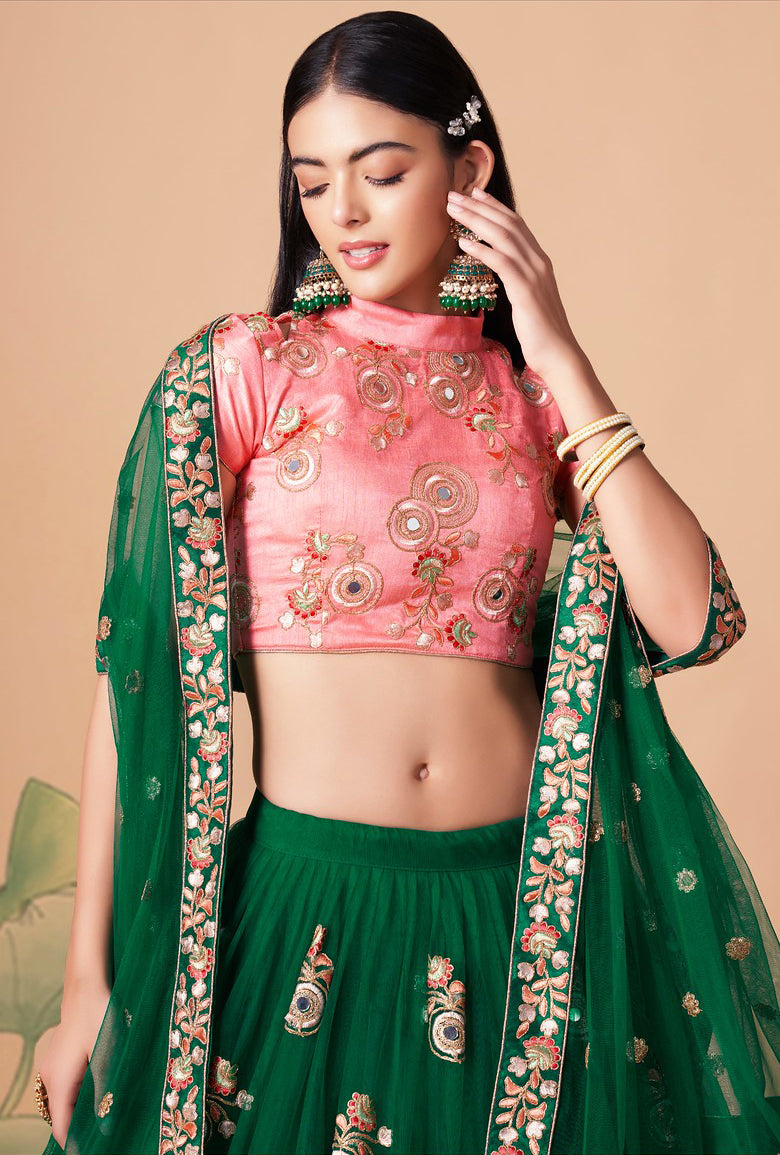 Green Designer Lehenga Choli