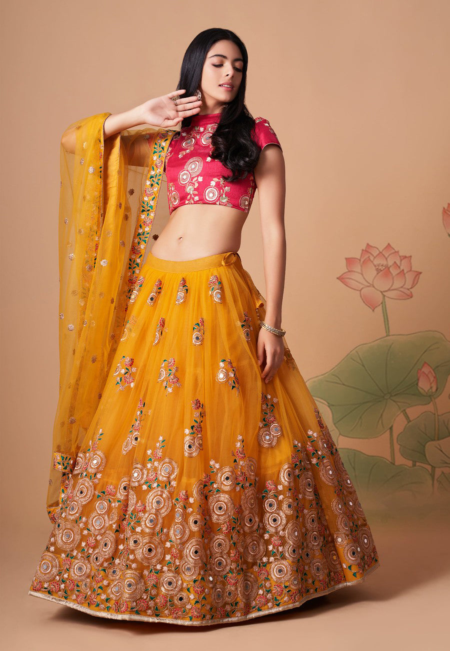 Yellow Designer Lehenga Choli